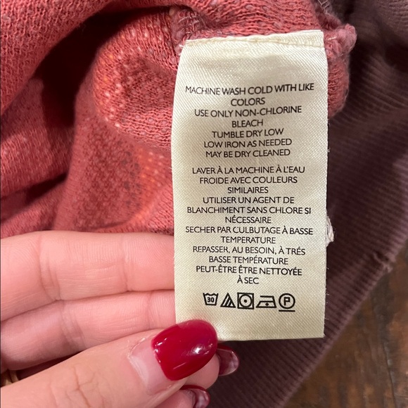 Free People We The Free Sun's Out Polo Top Cotton Striped Print size M - Picture 5 of 6